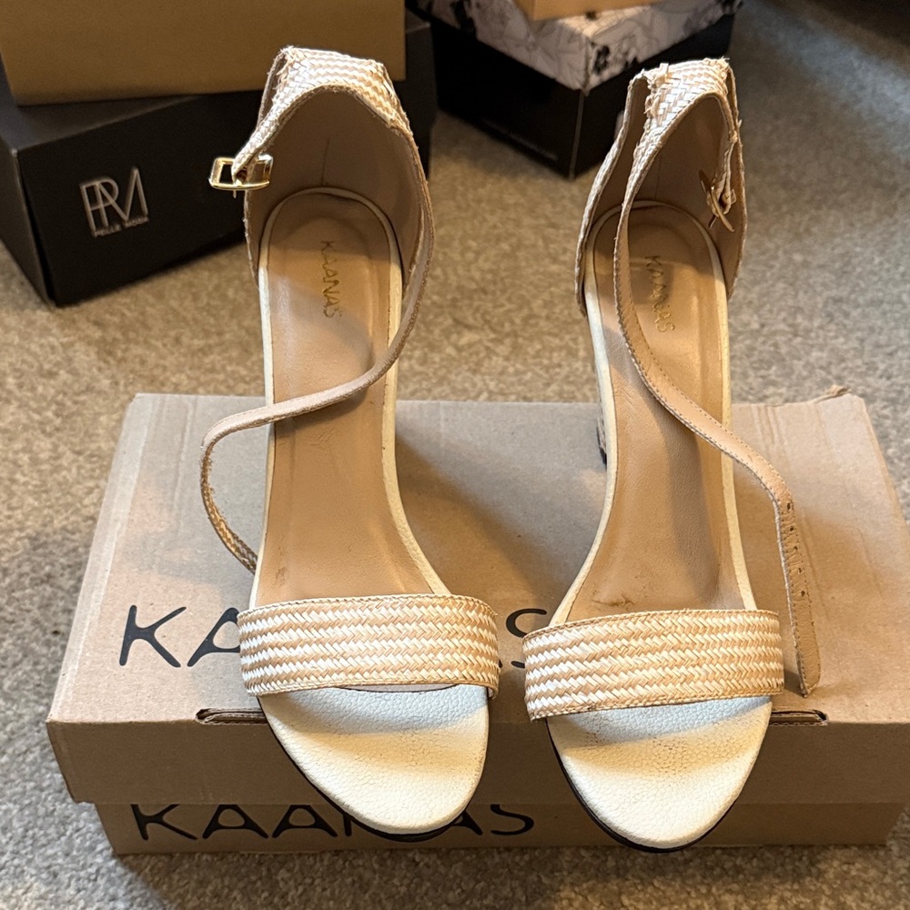 Kaanas Tan Strappy Heels